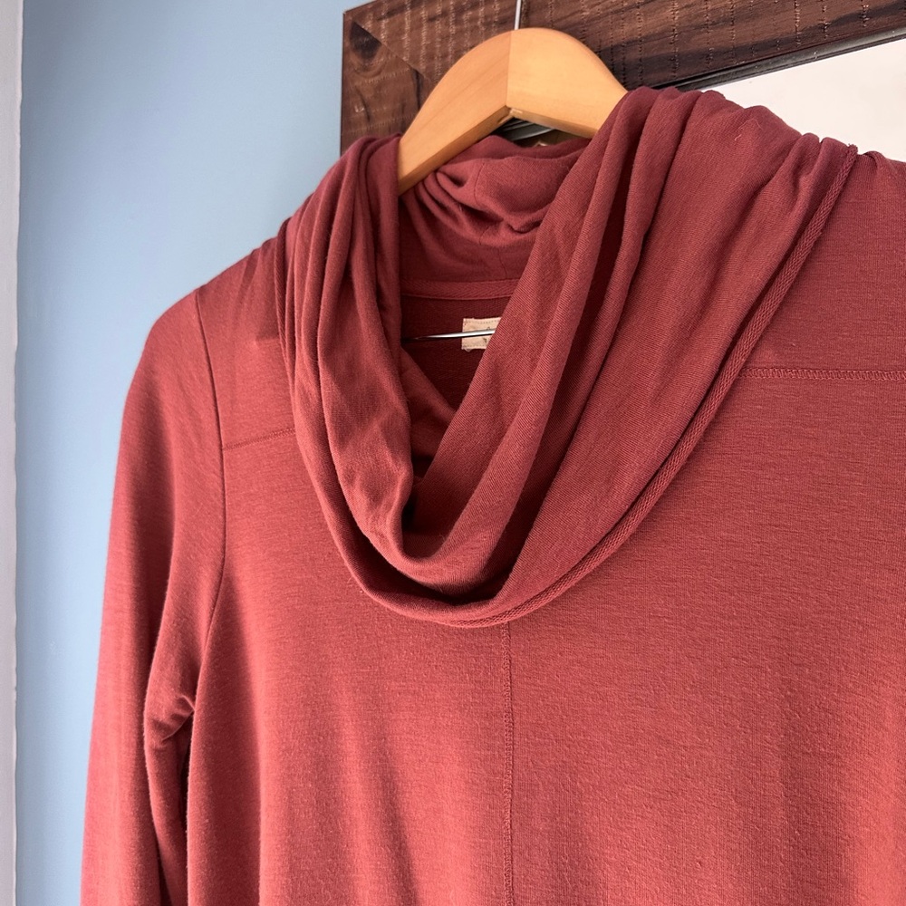 Cupio Red Cowl Neck Sweater Soft Knit Long Sleeve - Picture 3 of 5